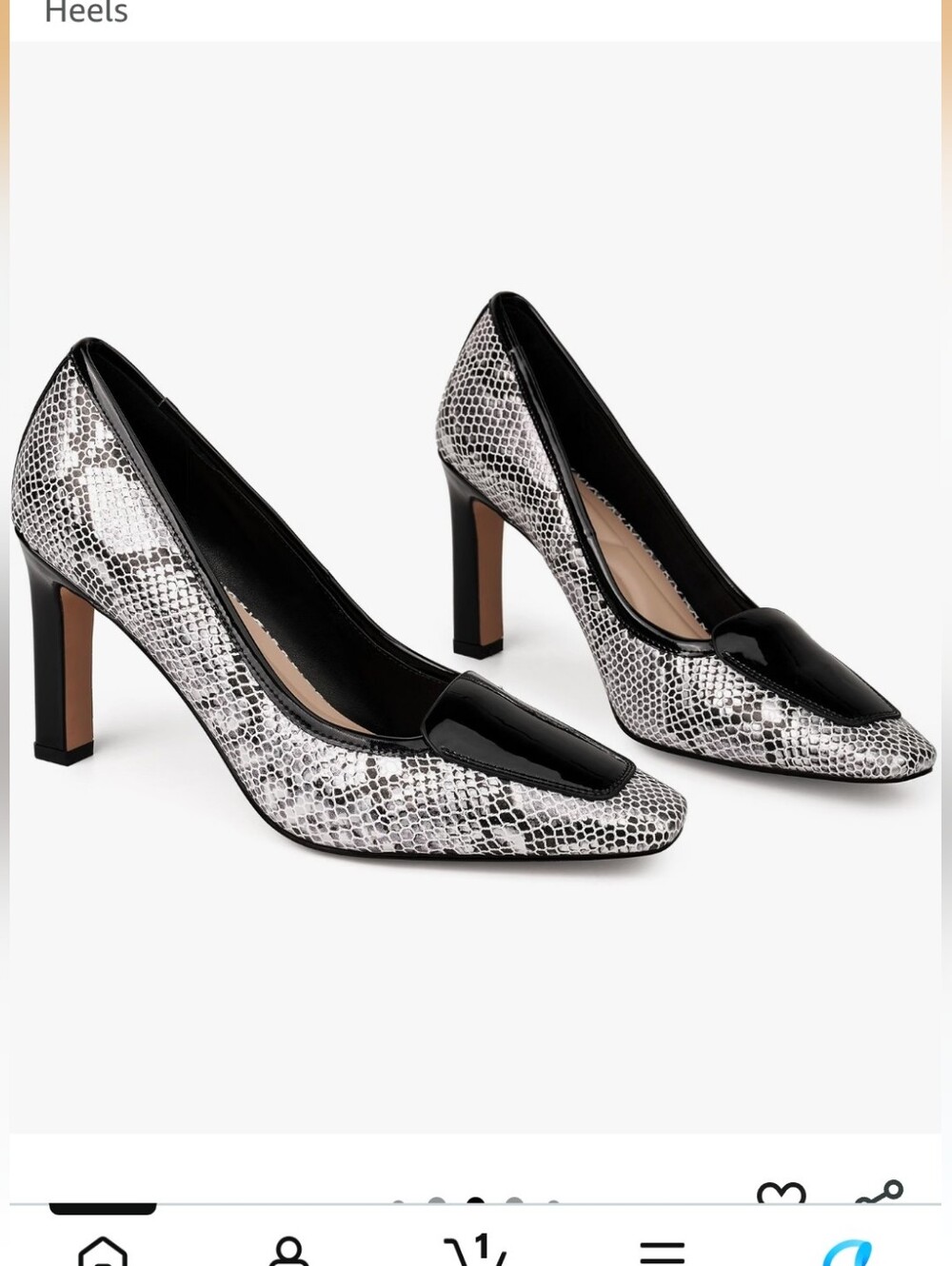 Clmhoe Women's Pointed Toe Block Heel Pumps Leopard and snake print NWT Size 10
